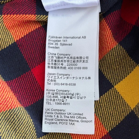 Fjallraven Red, Yellow & Black Plaid Button-Down Shirt - Picture 8 of 9